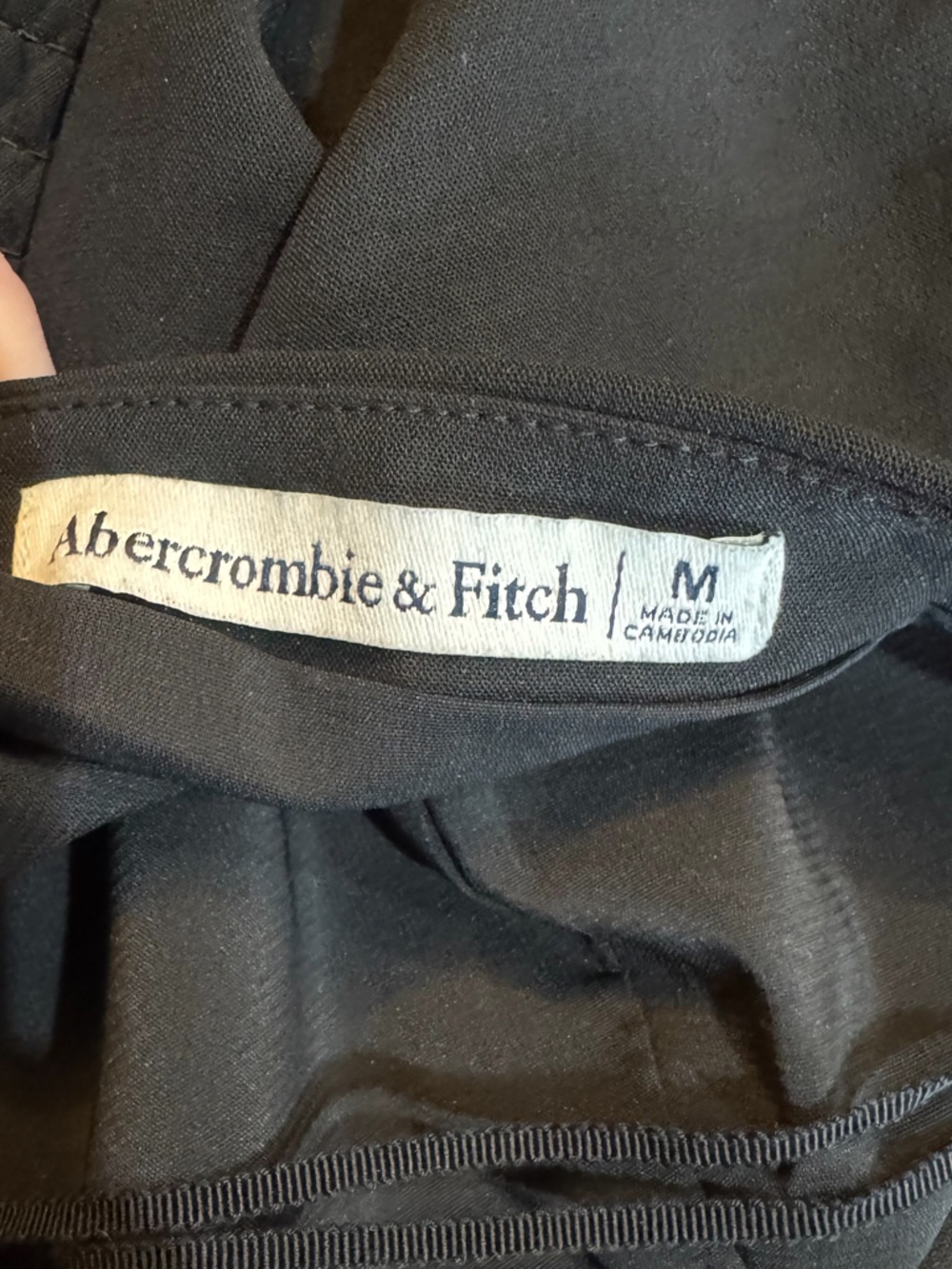 Abercrombie & Fitch Black Strapless Boned Corset Tube Top Size Medium Y2K - Picture 2 of 14